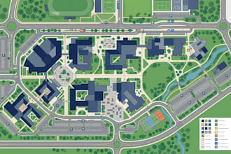 design facility maps, wayfinding maps and campus maps