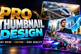design professional eye catching youtube thumbnails