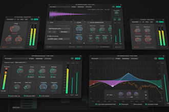 design a modern, futuristic user interface on kontak library for vst3, au plugin