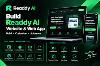 build readdy ai website, web app, landing page and automation