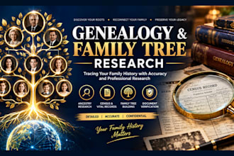 be your expert genealogy researcher and trace family tree