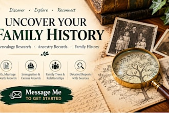 research your family history and trace your ancestors