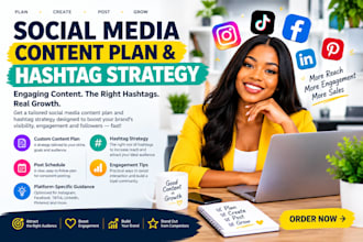 create an instagram content plan and hashtag strategy