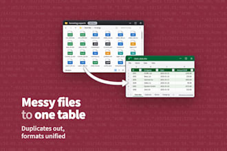clean and consolidate your messy data into one checked file