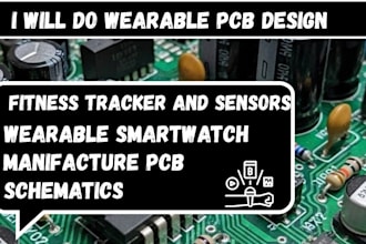 wearable health device pcb and esp32 iot fitness tracker and sensors, schematic