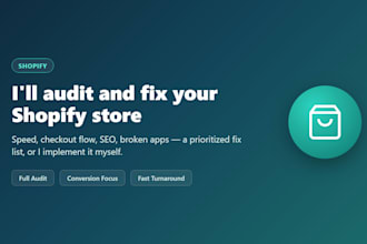 audit and fix your shopify store for speed and sales