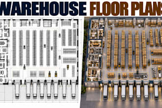 design warehouse floor plans storage layout cad drawings