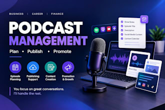 be your podcast manager for publishing, content and promotion