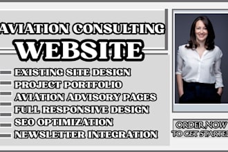 design a aviation consulting website, and aerospace consulting wordpress website