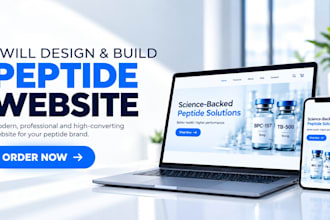 build peptide website, research peptide store, woocommerce peptide website