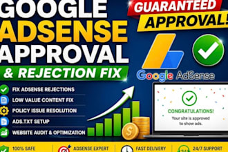 get google adsense approval and fix adsense rejection issues low value content