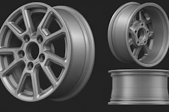 cad design custom car rims and automotive wheels