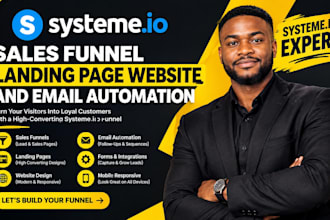 build systeme io sales funnel landing page website design and automaton expert
