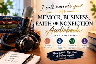 narrate  memoir, business, selfhelp, nonfiction audiobook