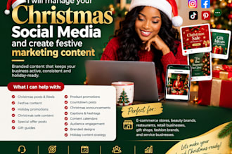 manage your christmas social media and create festive marketing content