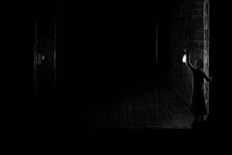illustrate a panel for horror comics or art