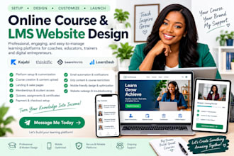 build and design your kajabi thinkific learndash or learnworlds