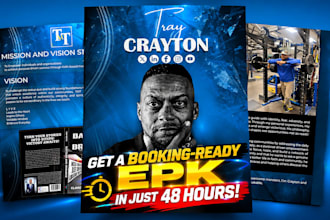 design dj epk, artist press kit, media kit, one sheet, ugc media kit, brand kit