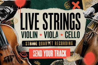 arrange and record live violin viola cello string quartet orchestral strings