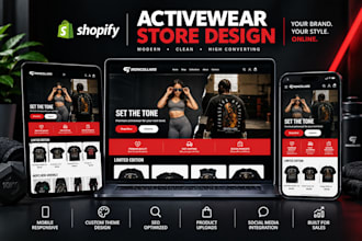 design activewear shopify store athleisure clothing store sportwear website