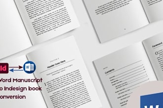 do word manuscript typesetting, manuscript to indesign book conversion