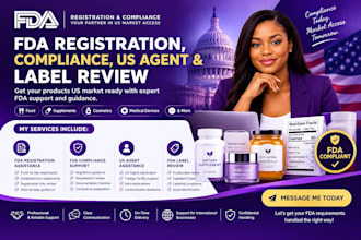 do US fda registration or npn, fda compliance fsvp, US agent and label review