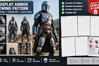 create cosplay armor sewing patterns and eva foam templates