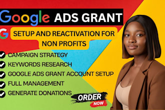 setup manage google adswords grant nonprofit marketing grants ppc campaign