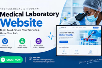 design a professional medical laboratory website in wordpress