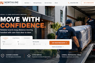 design squarespace moving company website moving service booking website