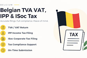 handle belgium tva vat, ipp income tax and isoc corporate tax