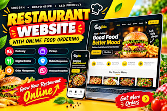build a responsive wordpress restaurant website with online food ordering system