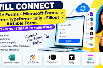connect google forms microsoft forms jotform typeform tally fillout and airtable