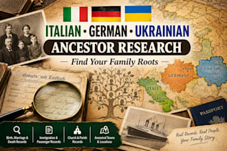 italian, german, ukraine ancestor geneology research