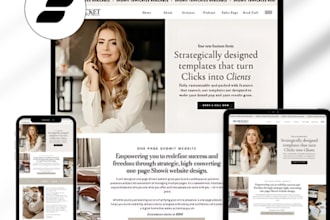design and customize showit website or showit template