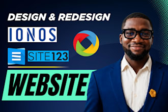 design site123 website, redesign webador website landing page, ionos website