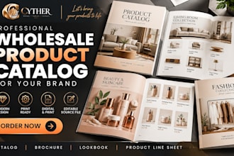 design a professional wholesale product catalog for your brand