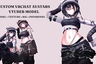 create custom vtuber model vrm avatar vrchat avatar vrc character