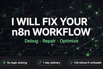 fix, debug and optimize your n8n workflow automation
