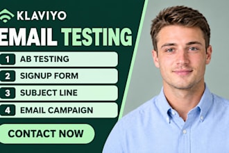 setup klaviyo ab testing signup form subject line email campaign marketing