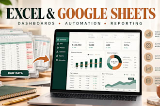 build excel and google sheets dashboards and automate your business