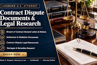 write an objective contract dispute legal memorandum