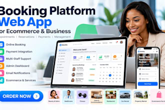 build a booking web app, reservation system and business appointment plat