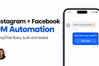 setup manychat automation, manychat instagram and facebook chatbot