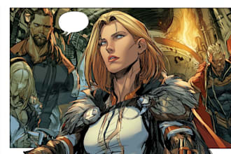 draw custom comic book pages with cinematic storytelling