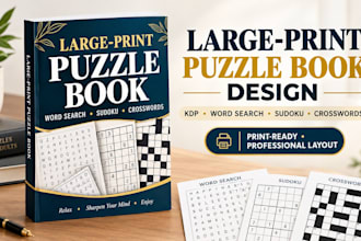 design activity book crossword wordsearch puzzle and educational books for KDP
