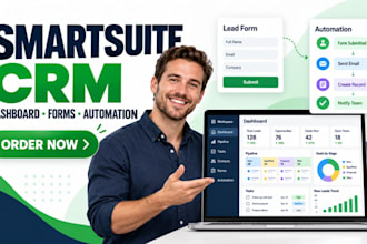 set up your smartsuite workspace CRM dashboard forms and automation