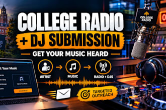 do college radio, dj submission, music promotion for indie artist single