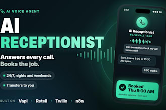 build an ai receptionist that answers your calls and books appointments