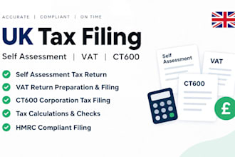 handle UK self assessment, vat and ct600 filings